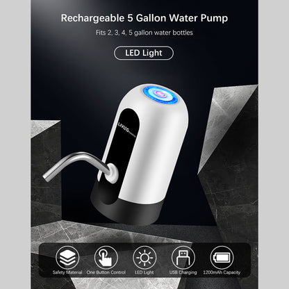 Electric Water Bottle Pump, USB Charging Automatic Drinking Water Pump & Water Dispenser